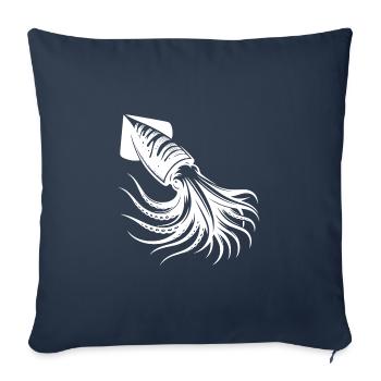 Humboldt-Squid Pelagic Deep Sea Cephalopod - Sofa pillowcase 17,3'' x 17,3'' (45 x 45 cm) - navy - Front