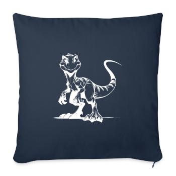Clever Raptor Naughty Baby Dino Fun Sketch - Housse de coussin décorative 45 x 45 cm - bleu marine - Devant