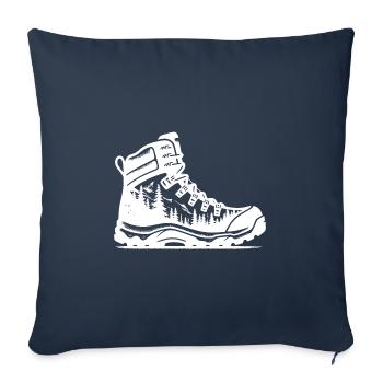 Nature Forest Hiking Shoe - Sofa pillowcase 17,3'' x 17,3'' (45 x 45 cm) - navy - Front