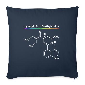 LSD Molekül Bicycle Day Acid Chemie Drogen Droge - Sofakissenbezug 45 x 45 cm - Navy - Vorne