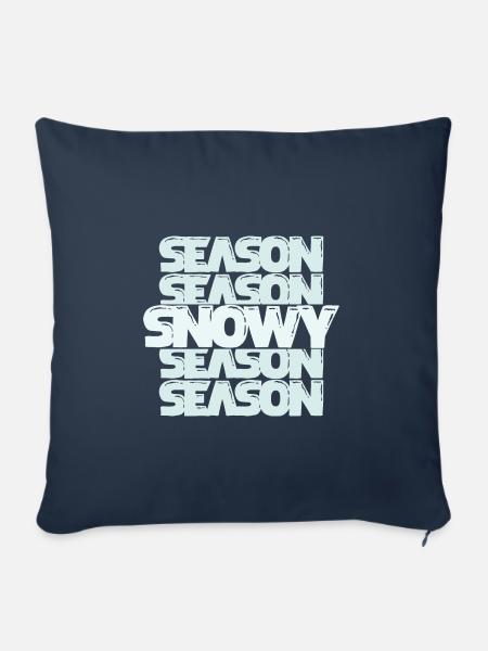 Winterzeit Schnee - Sofakissenbezug 45 x 45 cm - Navy