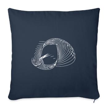 Geometric circle lines - Sofa pillowcase 17,3'' x 17,3'' (45 x 45 cm) - navy - Front