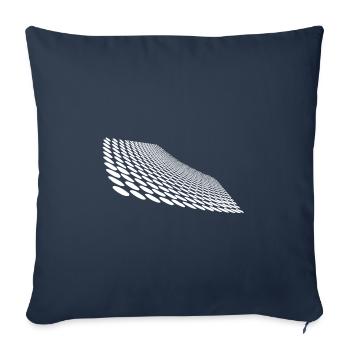 Geometrische Punkte auf gebogener Horizont Fläche - Sofakissenbezug 45 x 45 cm - Navy - Vorne