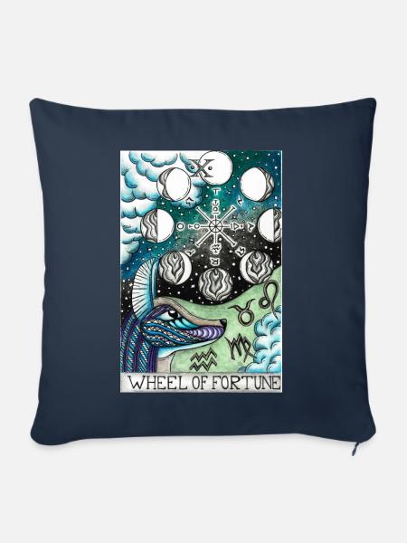 Wheel of Fortune - Sofakissenbezug 45 x 45 cm - Navy