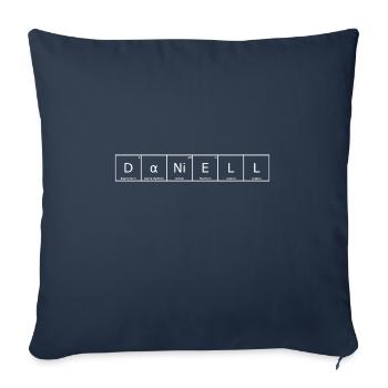 Daniell Nom Prénom Chimie Tableau périodique Élément - Housse de coussin décorative 45 x 45 cm - bleu marine - Devant