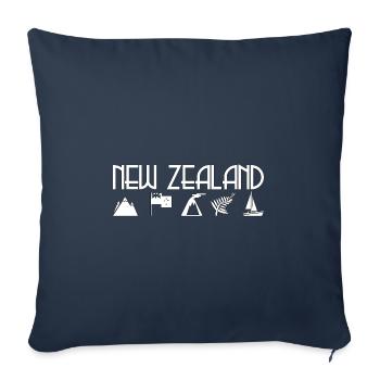 New Zealand Flag Fern Backpacker Gift - Sofa pillowcase 17,3'' x 17,3'' (45 x 45 cm) - navy - Front