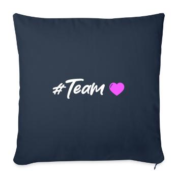 Team Heart - Sofa pillowcase 17,3'' x 17,3'' (45 x 45 cm) - navy - Front
