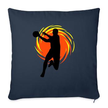 Wirbel Handballer - Sofakissenbezug 45 x 45 cm - Navy - Vorne