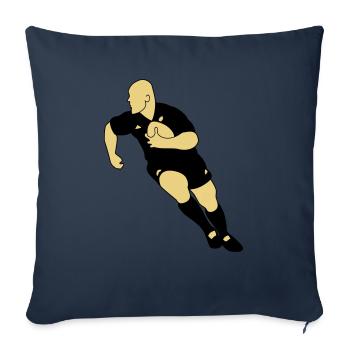 rugby - Housse de coussin décorative 45 x 45 cm - bleu marine - Devant