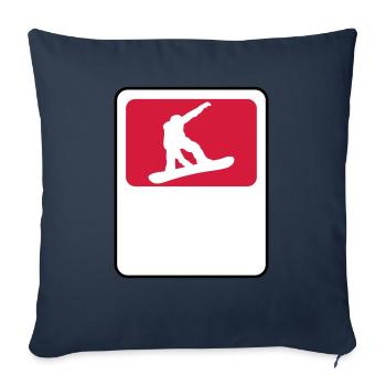 frame shield name text drive snowboard jump sp - Sofa pillowcase 17,3'' x 17,3'' (45 x 45 cm) - navy - Front