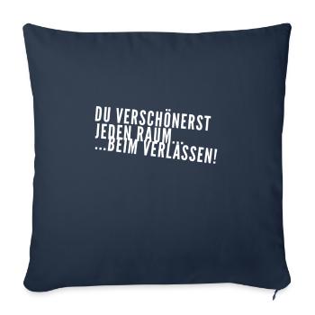 du verschönerst jeden Raum - Sofakissenbezug 45 x 45 cm - Navy - Vorne