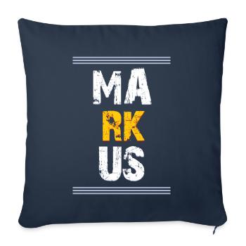 Markus Vorname - Sofakissenbezug 45 x 45 cm - Navy - Vorne