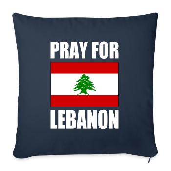 Pray for lebanon - Housse de coussin décorative 45 x 45 cm - bleu marine - Devant
