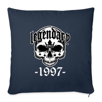 Légendaire depuis 1997 - Skull | Les couleurs peuvent être modifiées - Housse de coussin décorative 45 x 45 cm - bleu marine - Devant