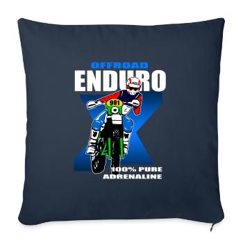 Enduro Offroad - Sofa pillowcase 17,3'' x 17,3'' (45 x 45 cm) - navy - Front