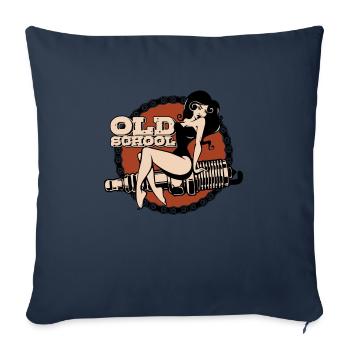 Pinup vintage rockabilly - Sofa pillowcase 17,3'' x 17,3'' (45 x 45 cm) - navy - Front