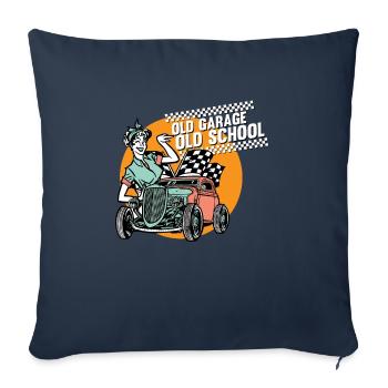 Pinup vintage rockabilly - Sofa pillowcase 17,3'' x 17,3'' (45 x 45 cm) - navy - Front