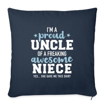 uncle - Sofa pillowcase 17,3'' x 17,3'' (45 x 45 cm) - navy - Front