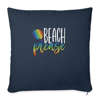 Beach Please - Sofa pillowcase 17,3'' x 17,3'' (45 x 45 cm) - navy - Front