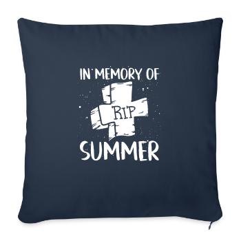 En mémoire de l’été - Housse de coussin décorative 45 x 45 cm - bleu marine - Devant