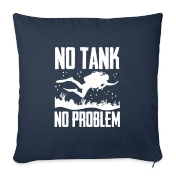 Pas de réservoir Pas de problème - Housse de coussin décorative 45 x 45 cm - bleu marine - Devant