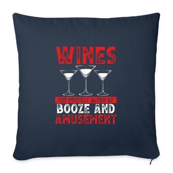 Wines The perfect mix - Sofa pillowcase 17,3'' x 17,3'' (45 x 45 cm) - navy - Front