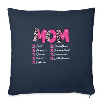 Mom jobs - Sofa pillowcase 17,3'' x 17,3'' (45 x 45 cm) - navy - Front