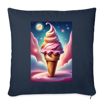 Strawberry cone - Sofa pillowcase 17,3'' x 17,3'' (45 x 45 cm) - navy - Front