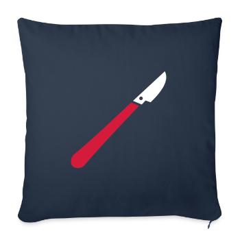 Scalpel for surgeon doctor medic medical student - Sofa pillowcase 17,3'' x 17,3'' (45 x 45 cm) - navy - Front