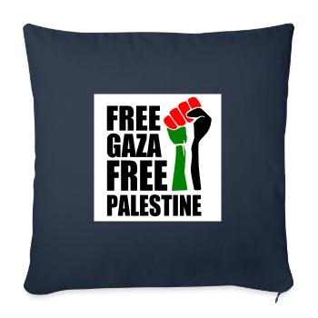 Free gaza Free palestine - Housse de coussin décorative 45 x 45 cm - bleu marine - Devant