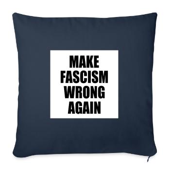 make fascism wrong again - Housse de coussin décorative 45 x 45 cm - bleu marine - Devant