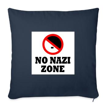 Against the right - no nazis zone - Sofa pillowcase 17,3'' x 17,3'' (45 x 45 cm) - navy - Front
