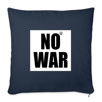 No war - Sofa pillowcase 17,3'' x 17,3'' (45 x 45 cm) - navy - Front