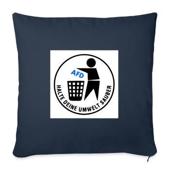 Keep your environment clean - Sofa pillowcase 17,3'' x 17,3'' (45 x 45 cm) - navy - Front