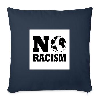 No racism - Housse de coussin décorative 45 x 45 cm - bleu marine - Devant