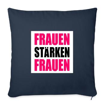 Les femmes autonomisent les femmes - Housse de coussin décorative 45 x 45 cm - bleu marine - Devant