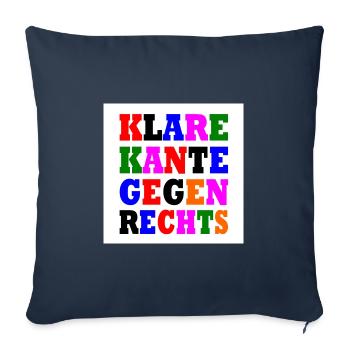 klare kante gegen rechts - Sofakissenbezug 45 x 45 cm - Navy - Vorne