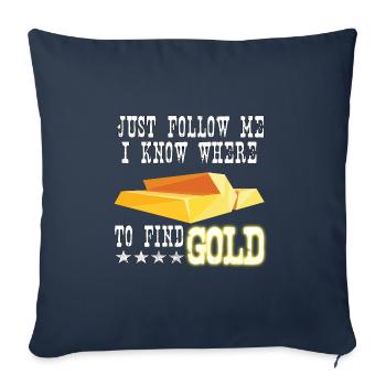 Gold Panner Gold Prospector Gold Miner Gold Gift - Sofa pillowcase 17,3'' x 17,3'' (45 x 45 cm) - navy - Front