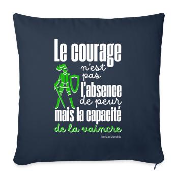 Citations Positive Le Courage WHITE - Housse de coussin décorative 45 x 45 cm - bleu marine - Devant