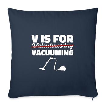 Saint-Valentin vacac Love Cleanliness Gift - Housse de coussin décorative 45 x 45 cm - bleu marine - Devant