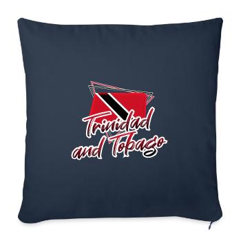Trinité-et-Tobago - Housse de coussin décorative 45 x 45 cm - bleu marine - Devant