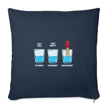 Musical Instrument - Bassoon Player - Music Gift - Sofa pillowcase 17,3'' x 17,3'' (45 x 45 cm) - navy - Front