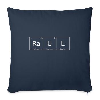 Raul Surname First Name Chemistry Periodic Table Elements - Sofa pillowcase 17,3'' x 17,3'' (45 x 45 cm) - navy - Front