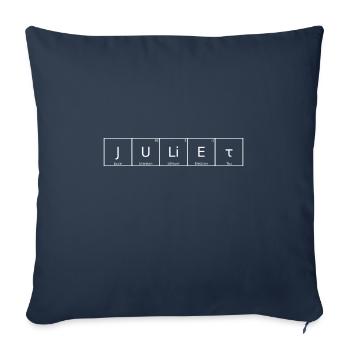 Juliet Surname First Name Chemistry Periodic Table Elements - Sofa pillowcase 17,3'' x 17,3'' (45 x 45 cm) - navy - Front
