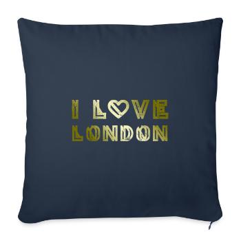 I LOVE LONDON - Sofa pillowcase 17,3'' x 17,3'' (45 x 45 cm) - navy - Front
