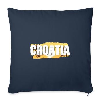 Croatia - Sofa pillowcase 17,3'' x 17,3'' (45 x 45 cm) - navy - Front