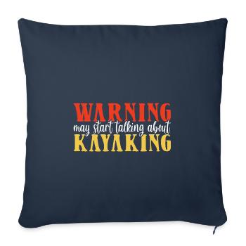 Kayak Kayaking - Sofa pillowcase 17,3'' x 17,3'' (45 x 45 cm) - navy - Front