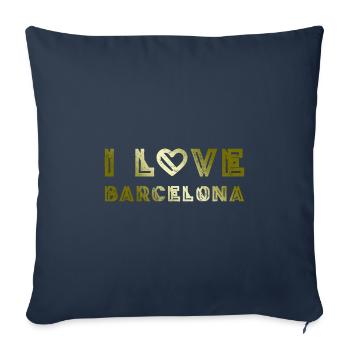 I Love Barcelona - Sofa pillowcase 17,3'' x 17,3'' (45 x 45 cm) - navy - Front