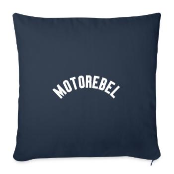 Moto Rebel - Housse de coussin décorative 45 x 45 cm - bleu marine - Devant