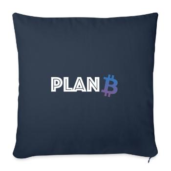 Plan B, Bitcoin | Money, Stock Exchange, Ethereum, Finance - Sofa pillowcase 17,3'' x 17,3'' (45 x 45 cm) - navy - Front